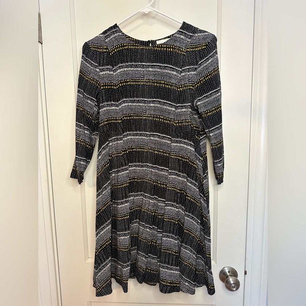 H&M three-quarter sleeve fit and flare dress